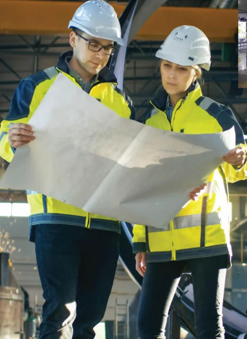 Engineers on an industrial learning visit