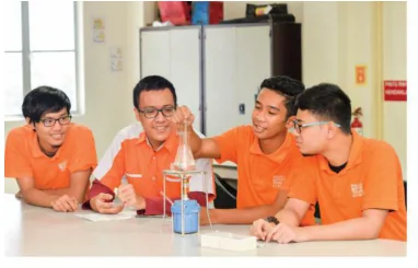Learners collaborating during an educational activity